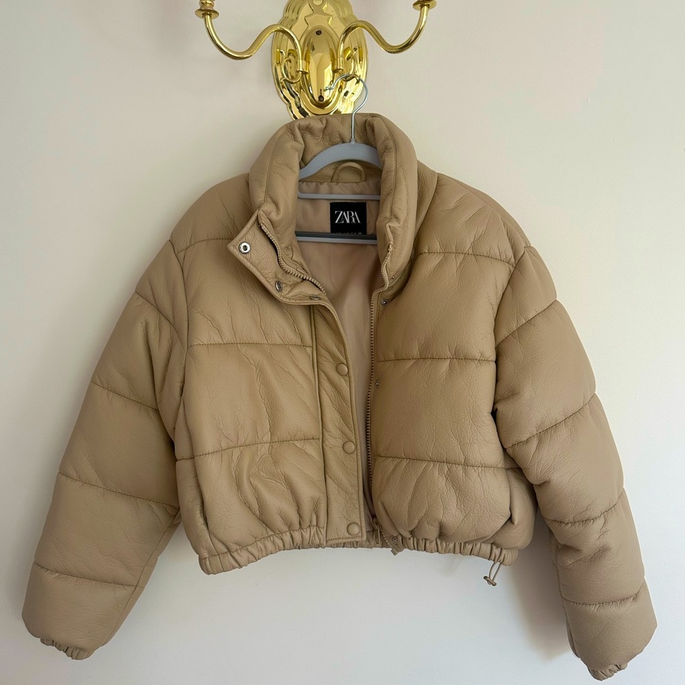 zara cropped puffer